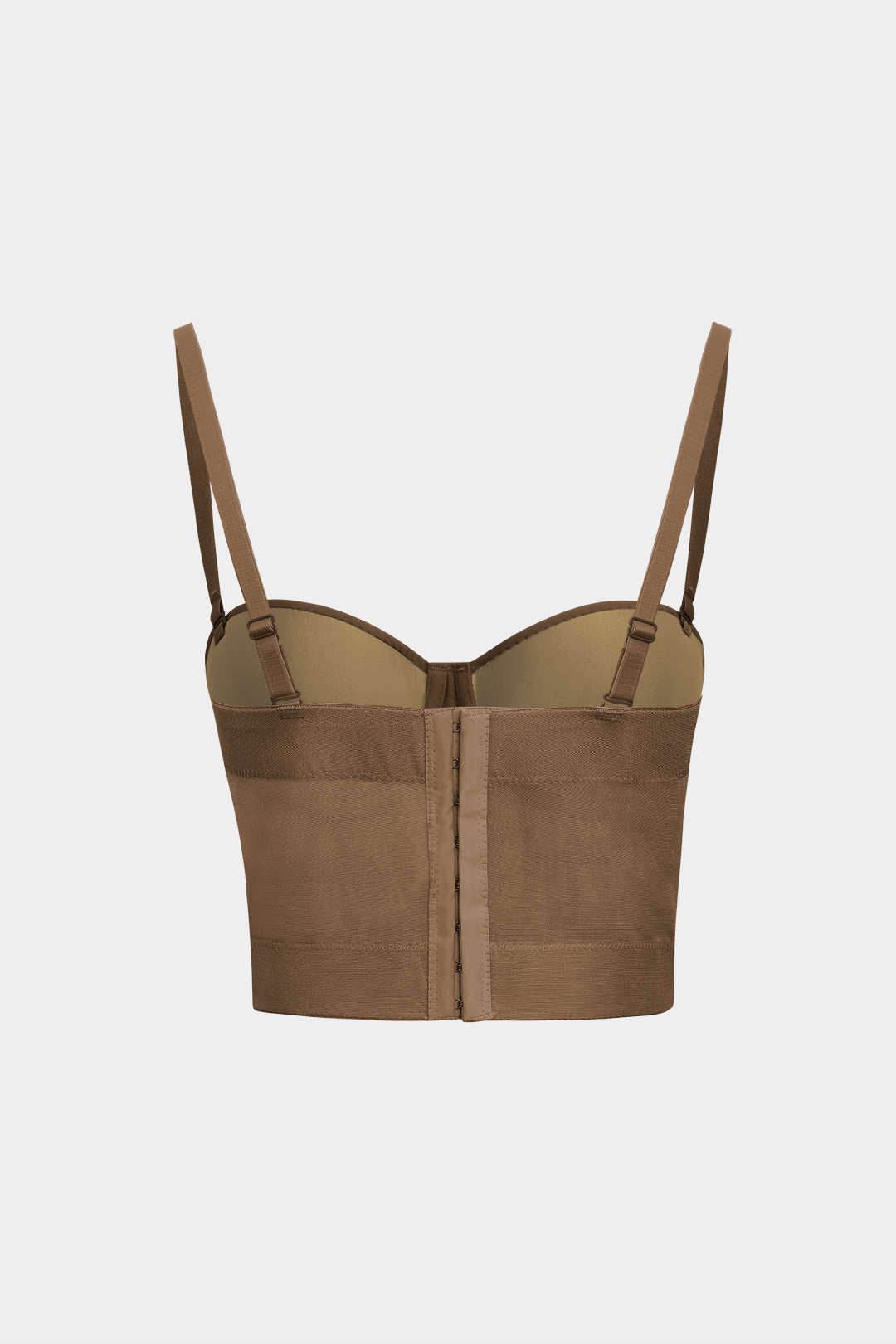 Top Bustier Con Malla Soporte Y Tela Transparente Elegante
