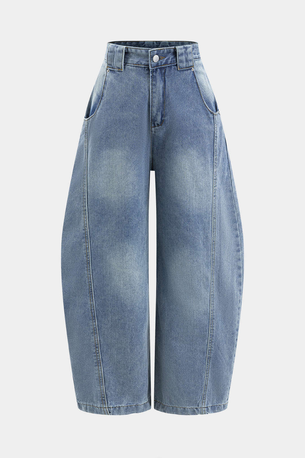 Jeans Denim de Pierna Ancha para Comodidad Diaria Moderna