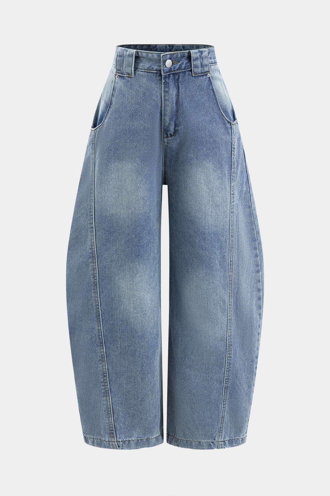 Jeans Denim de Pierna Ancha para Comodidad Diaria Moderna