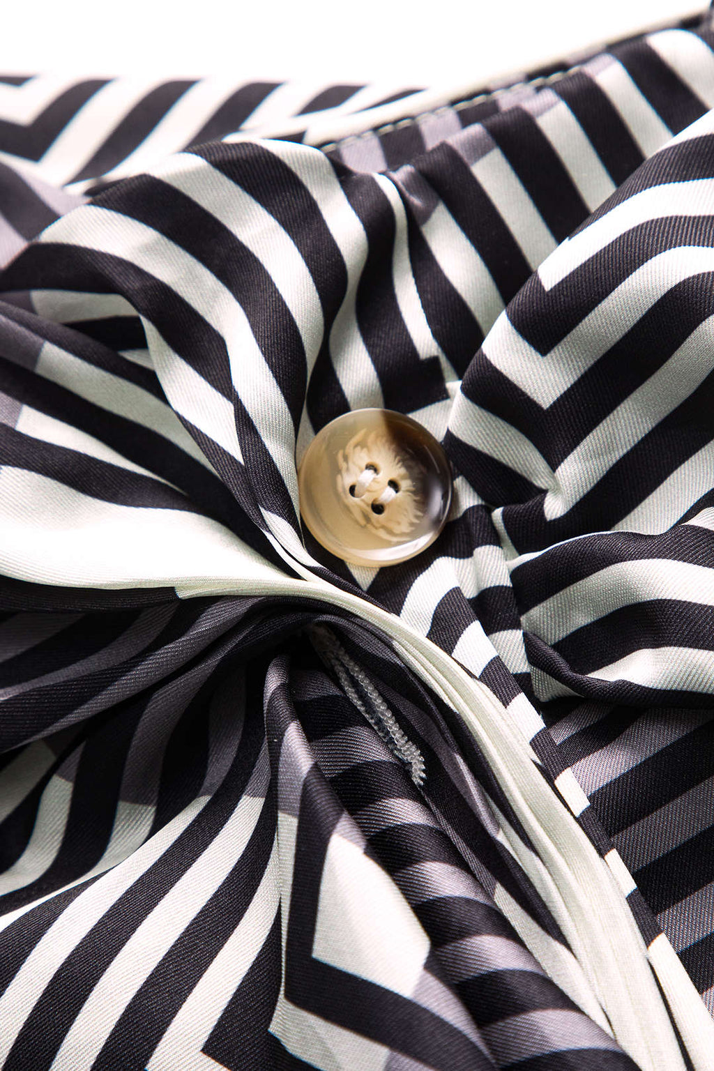 חצאית עם כפתורים וקשירה 