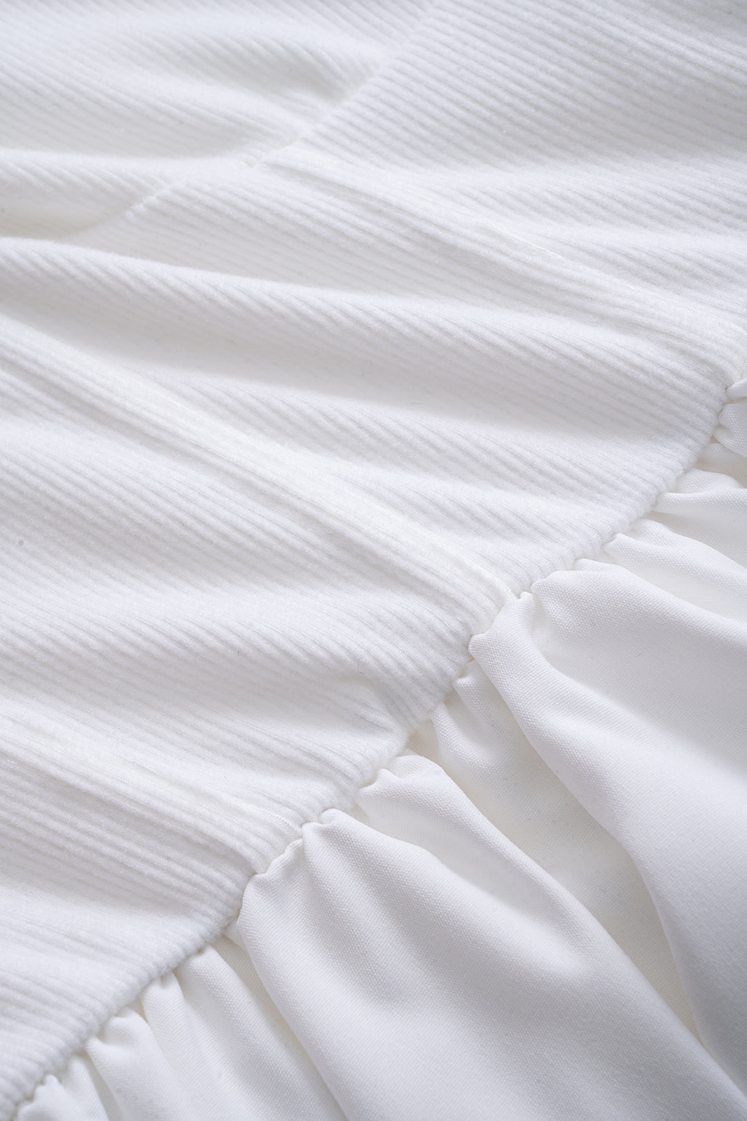 Mesh Patchwork Ruched Long Sleeve Mini Dress