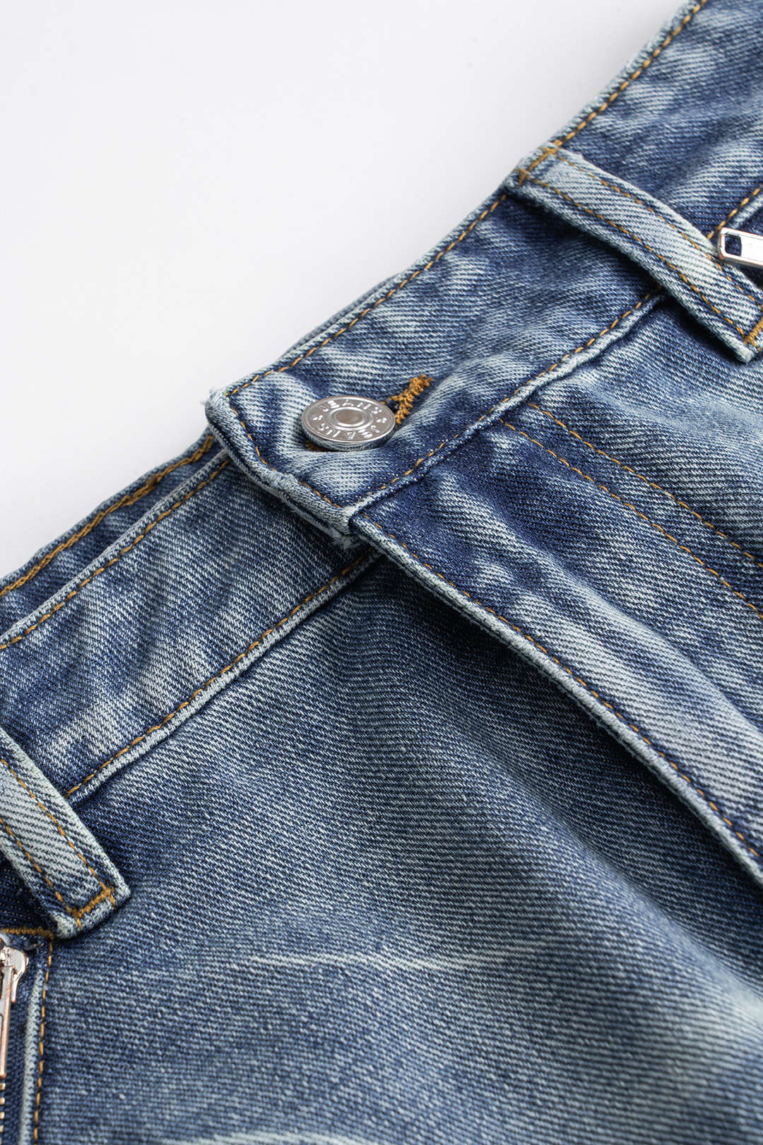 Falda Denim Lavado Con Bolsillos Para Uso Diario Casual