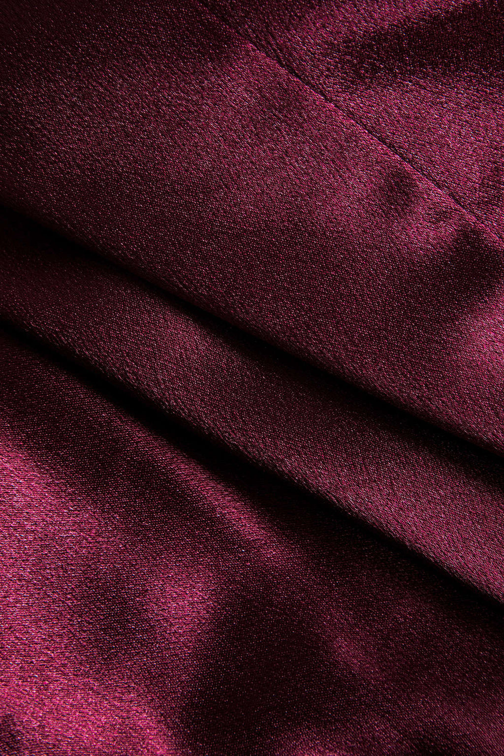 Satin Button Twist Knot Long-Sleeve Shirt