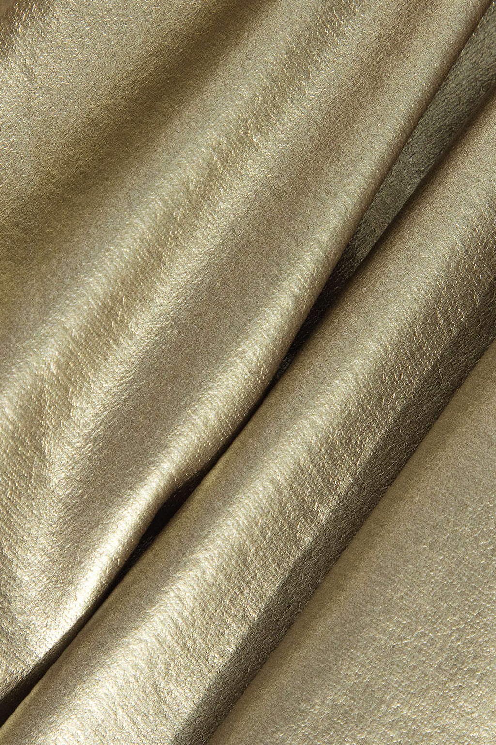 חצאית נפוחה דמוית עור חלקה עם קפלים 