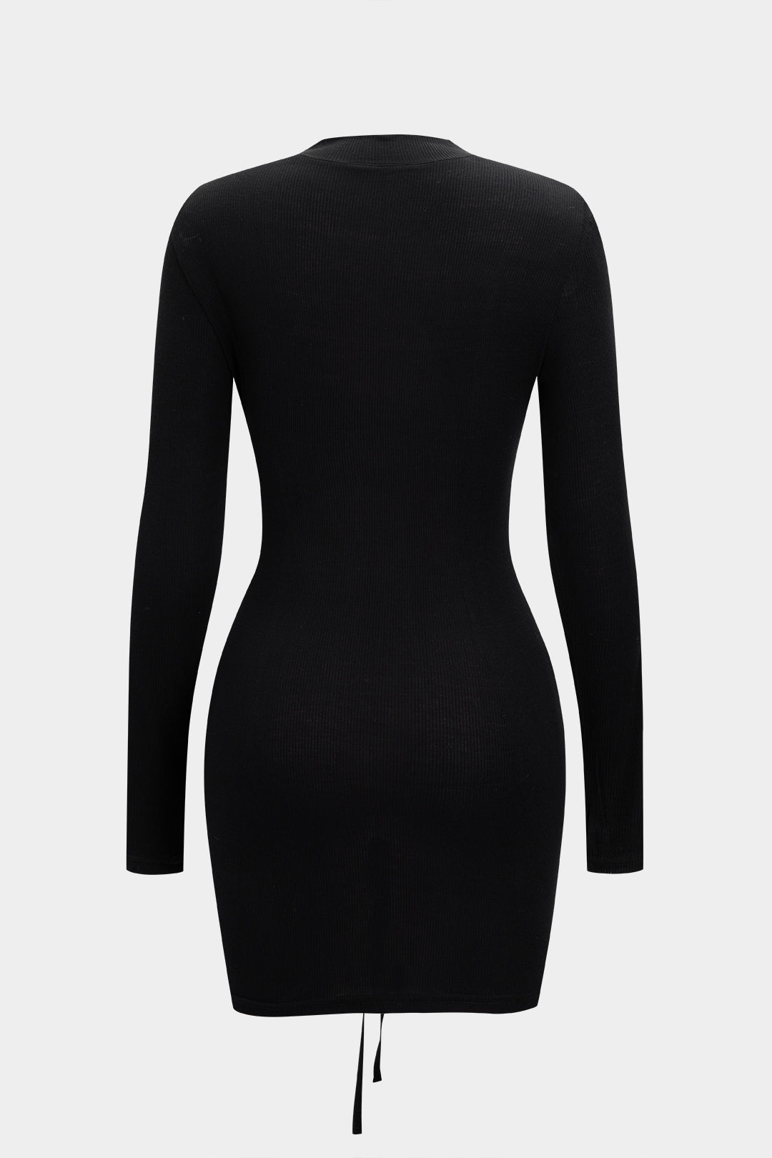 Tie-Up Long Sleeve Mini Dress