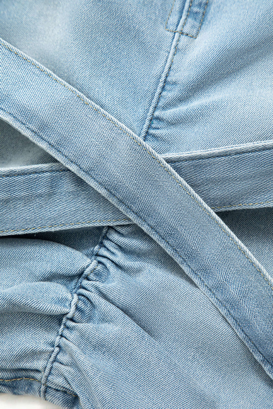 Falda Denim Cargo Cintura Elástica Con Bolsillos Clásica