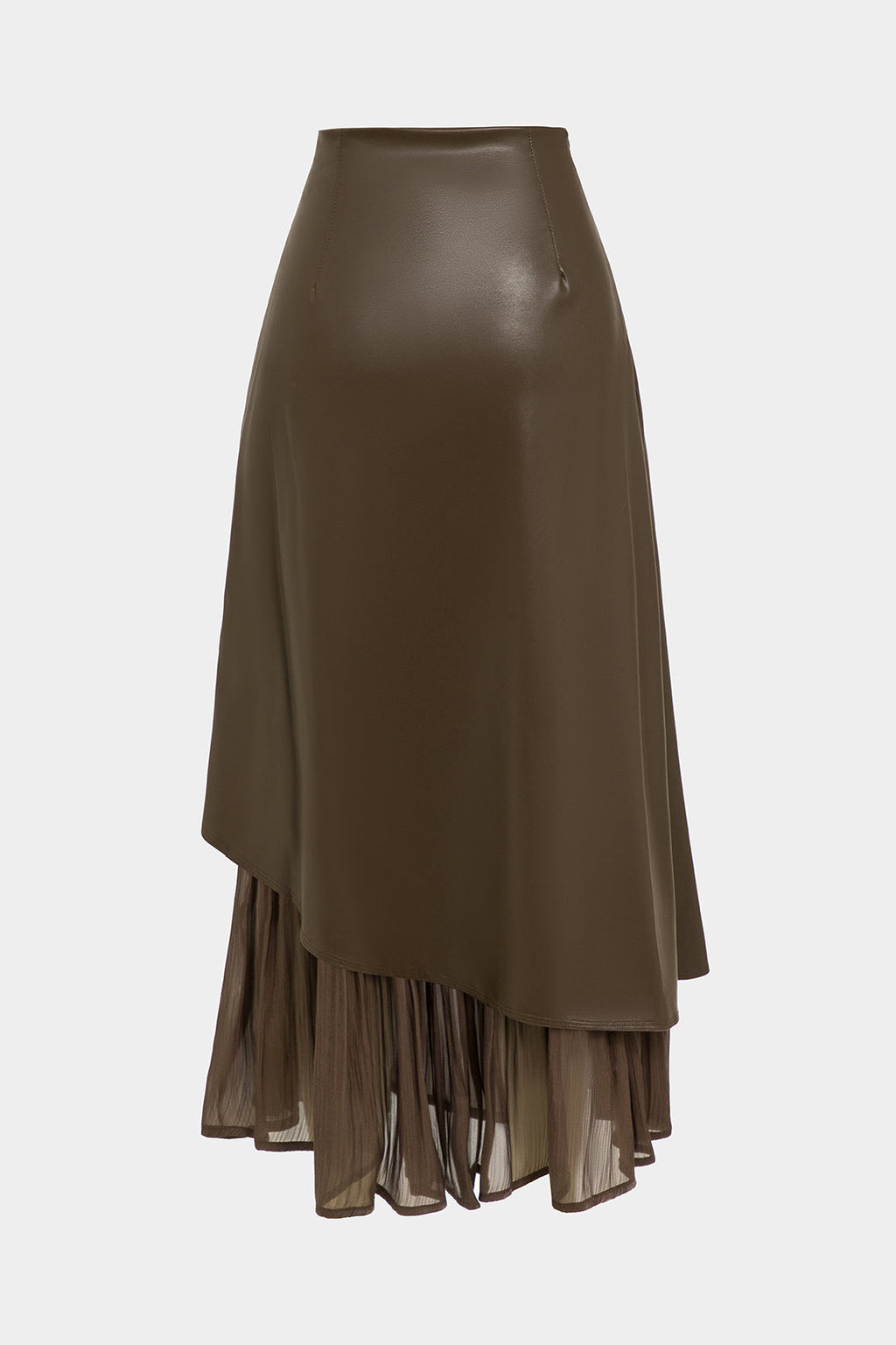 Chiffon Patchwork High Waist Asymmetrical Skirt