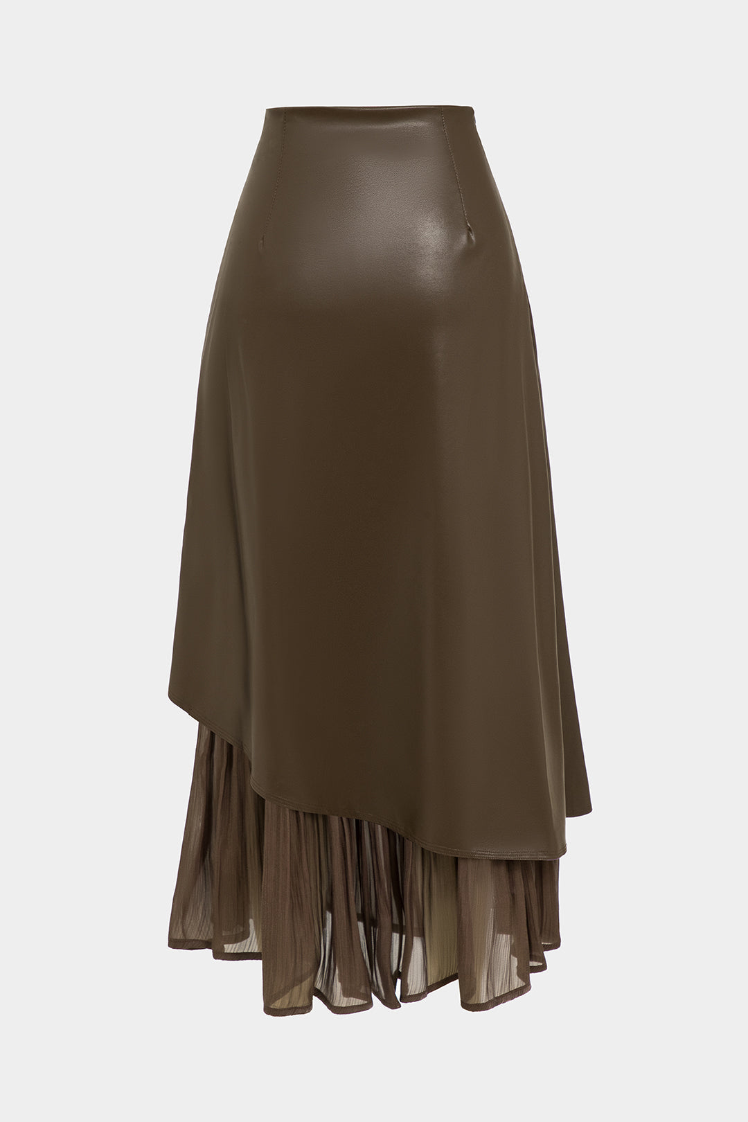 Chiffon Patchwork High Waist Asymmetrical Skirt