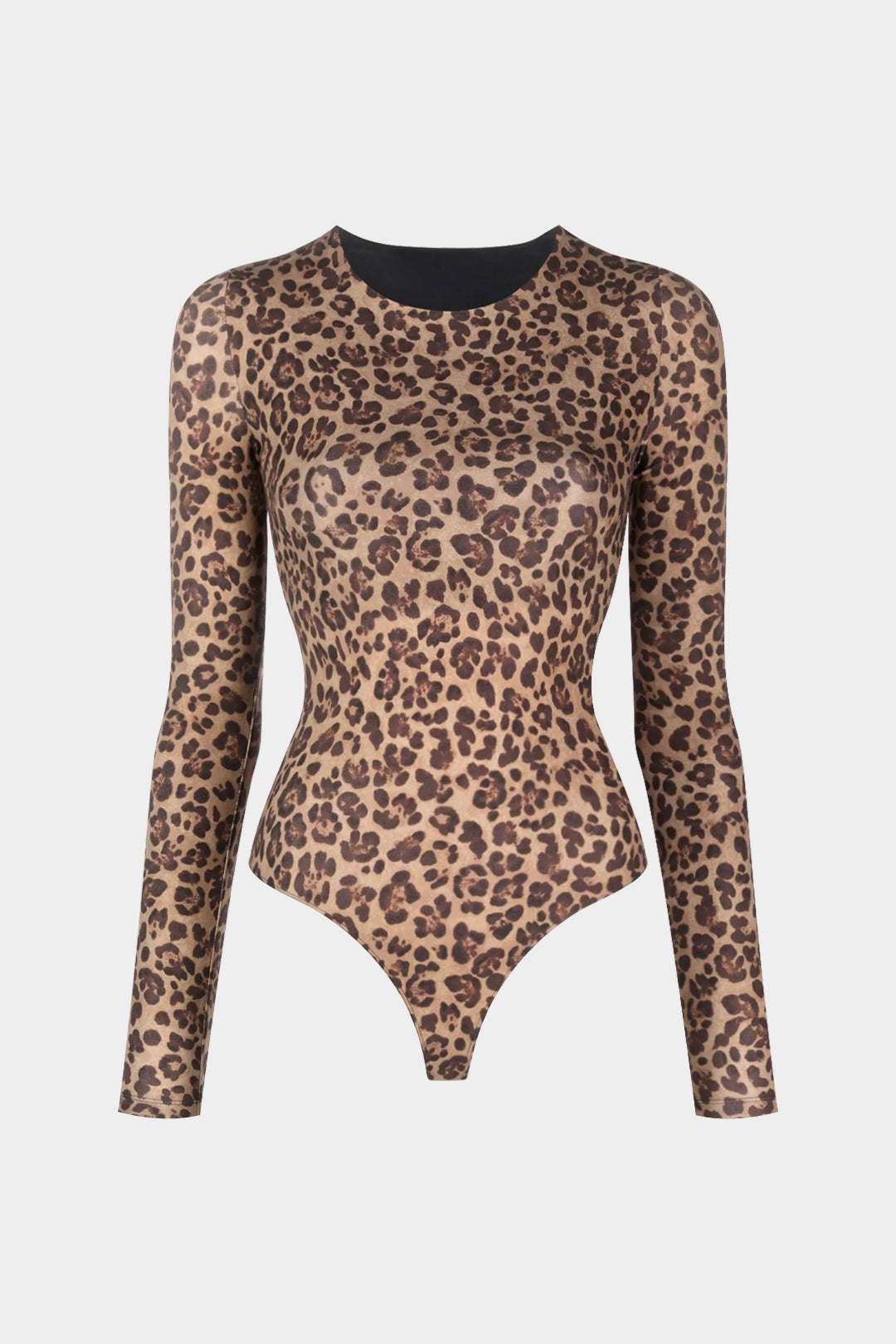 Leopard Print  Long Sleeve Bodysuit