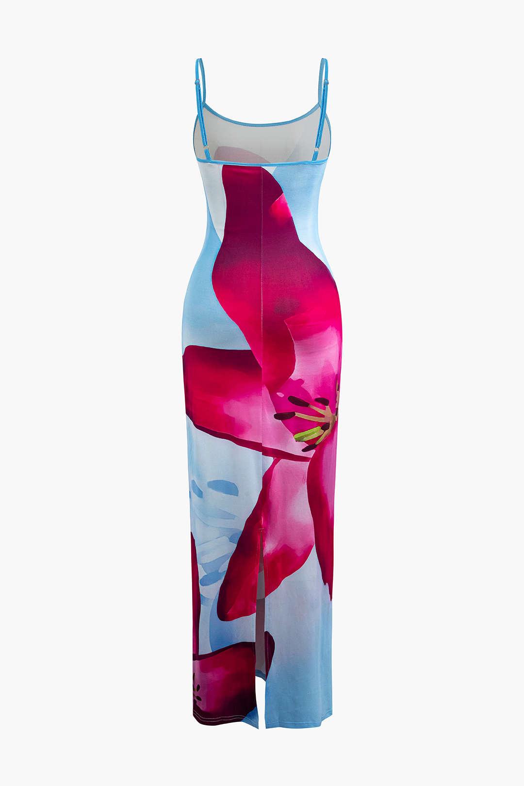 Vestido Maxi Con Tirantes Estampado Floral Elegante Verano