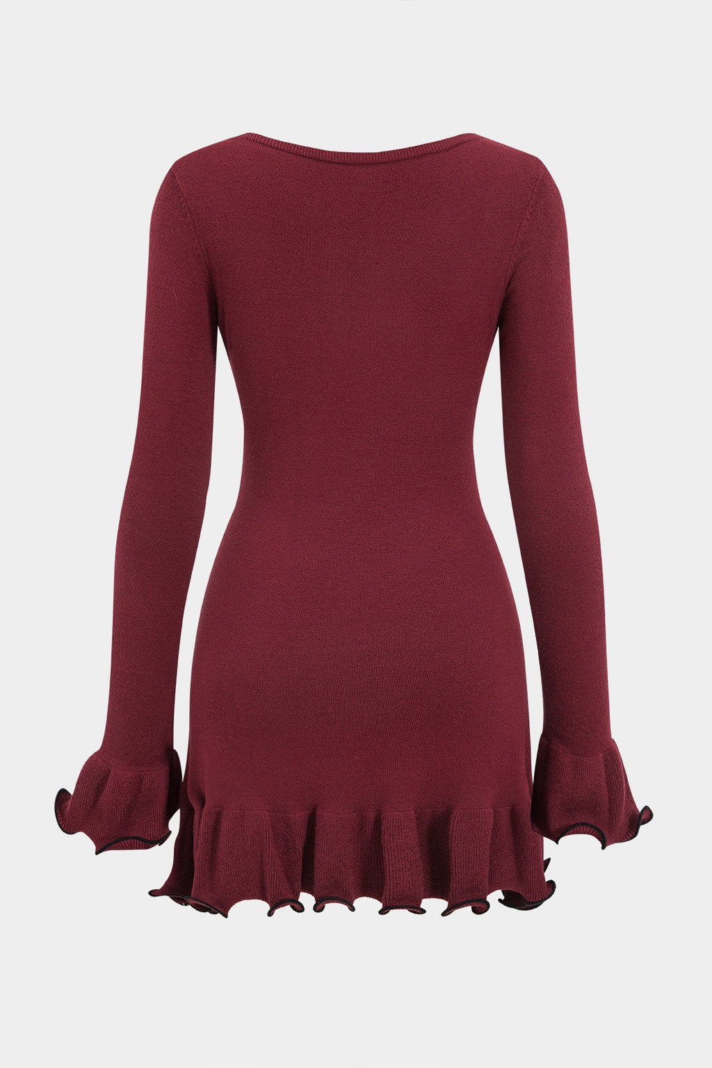 שמלת סריג עם תפרים מנוגדים 