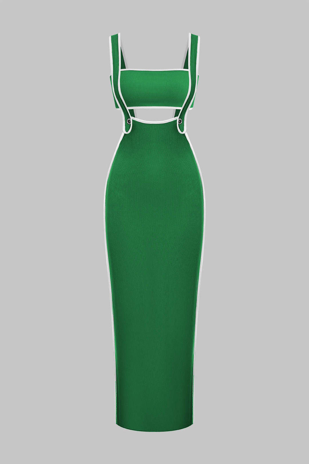Conjunto Dos Piezas Tubo Salopette Vestido Borde Contraste