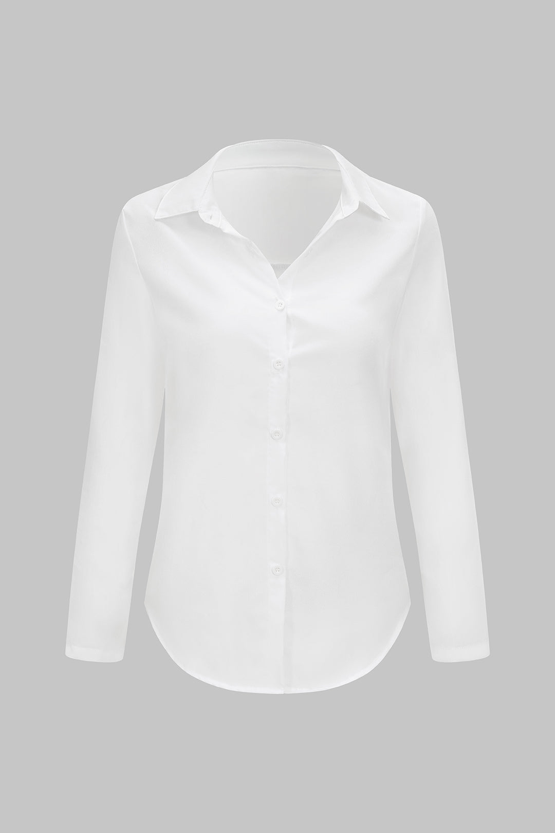 חולצת שיפון ארוכת שרוולים עם כפתורים 