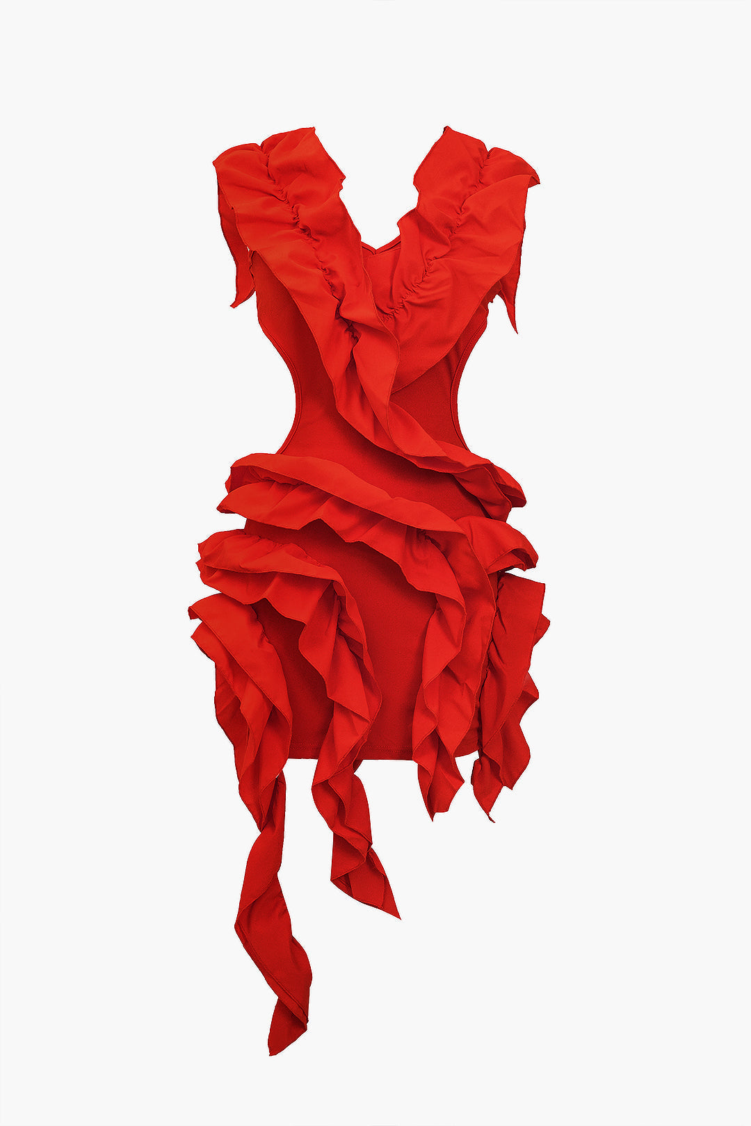 Vestido Midi Con Detalles Plisados Y Espalda Cubierta