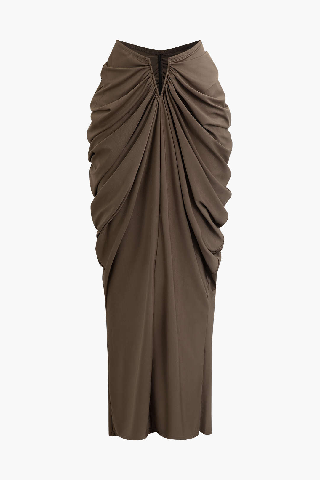 Conjunto Blusa Cuello En V Falda Maxi Cintura En V Elegante