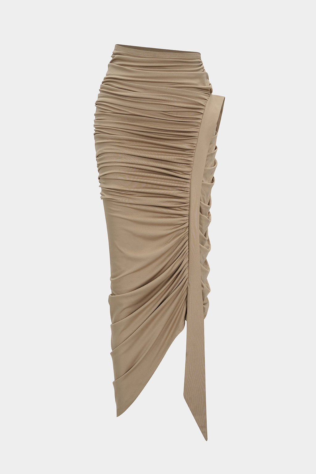 חצאית אסימטרית עם קפלים 