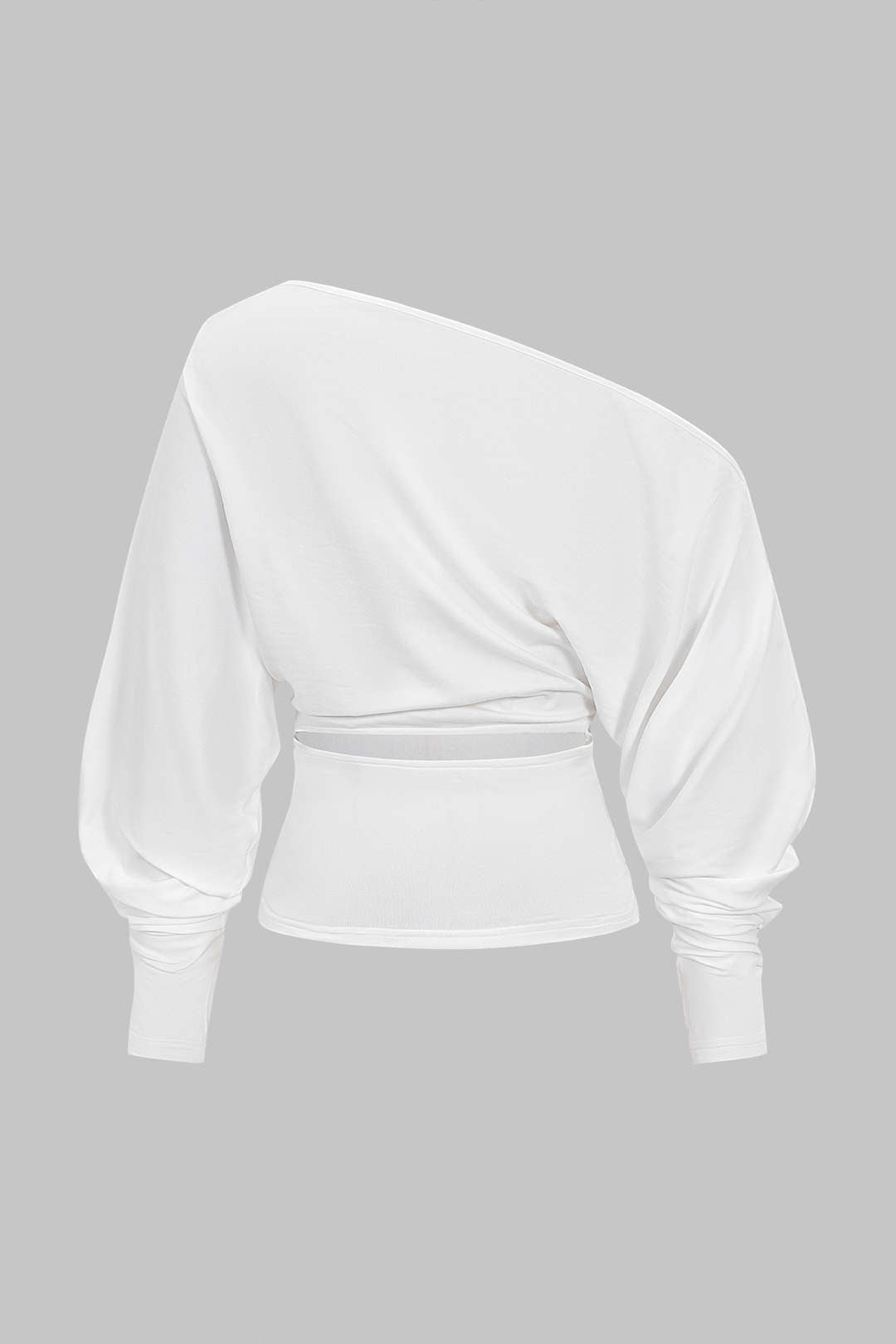 חולצת טי עם שרוולים ארוכים וקשירה על כתף אחת 