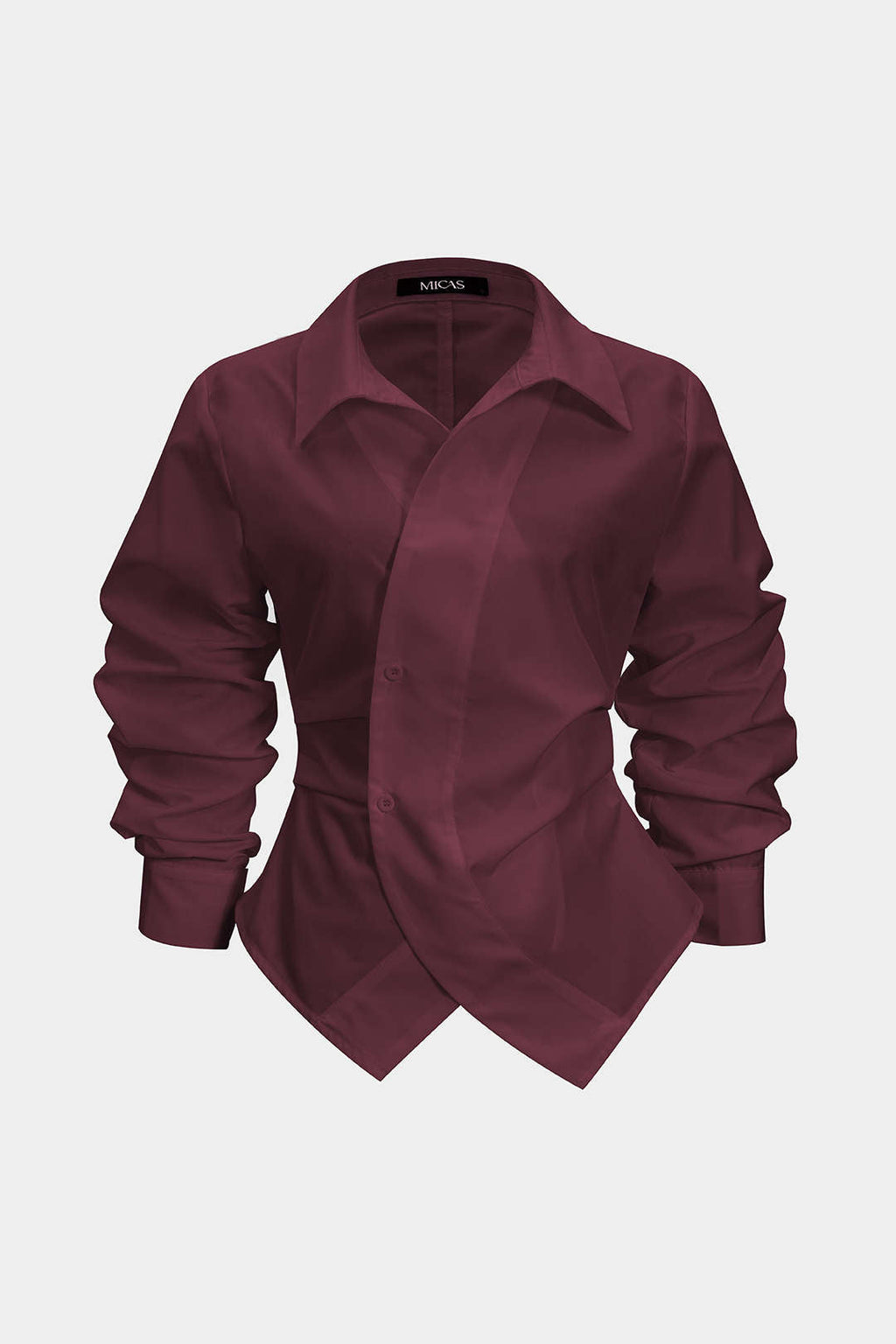 חולצה ארוכת שרוולים עם כפתורים וסגירה 