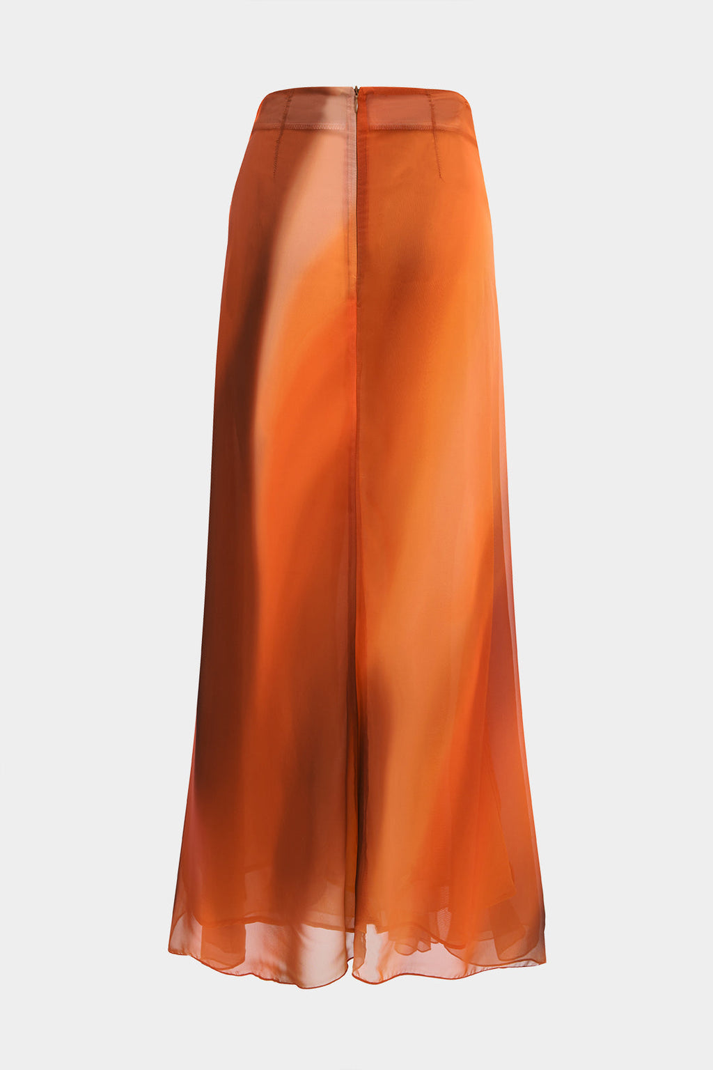 חצאית שיפון עם הדפס אומברה 