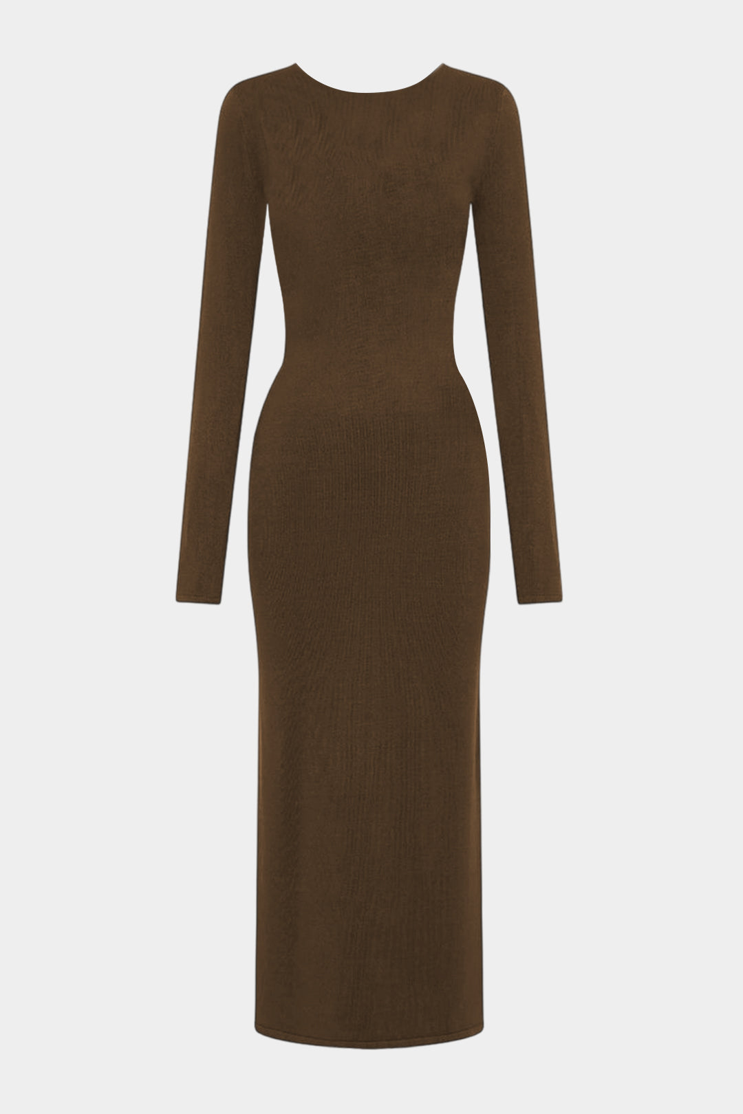 Asymmetrical Button Long Sleeve Maxi Dress