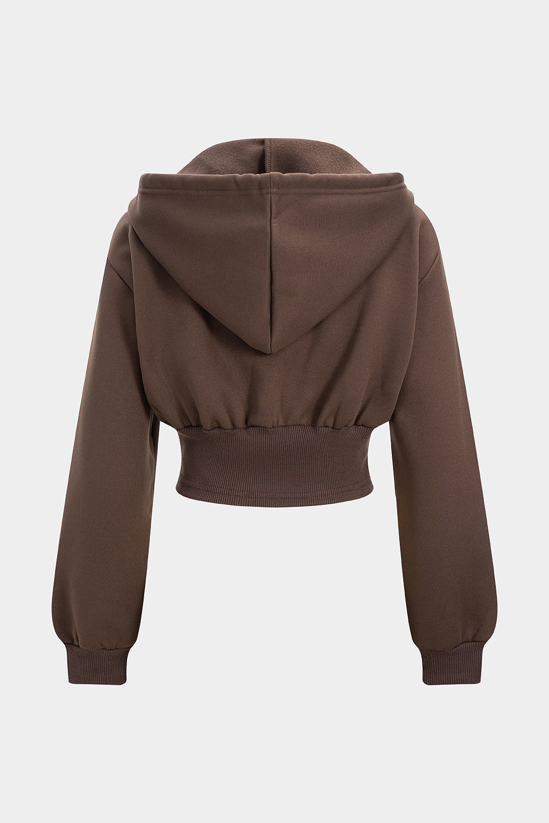 Drawstring Patchwork Hooded Sweatshirt