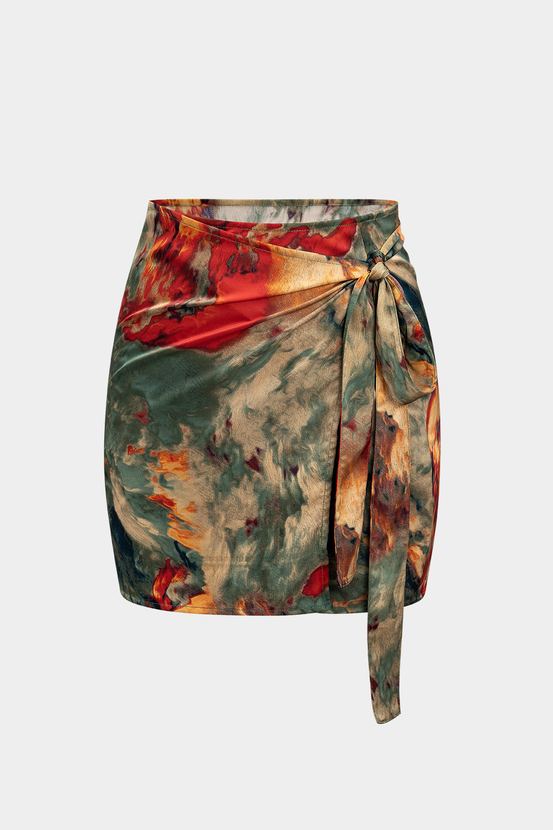 חצאית עם קפלים וקשירה 