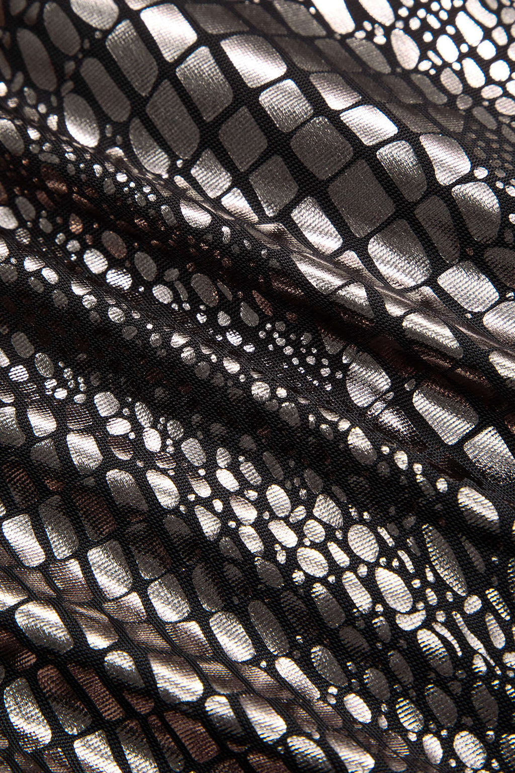 שמלת מקסי עם שרוולים ארוכים וטלאים דמוי עור 