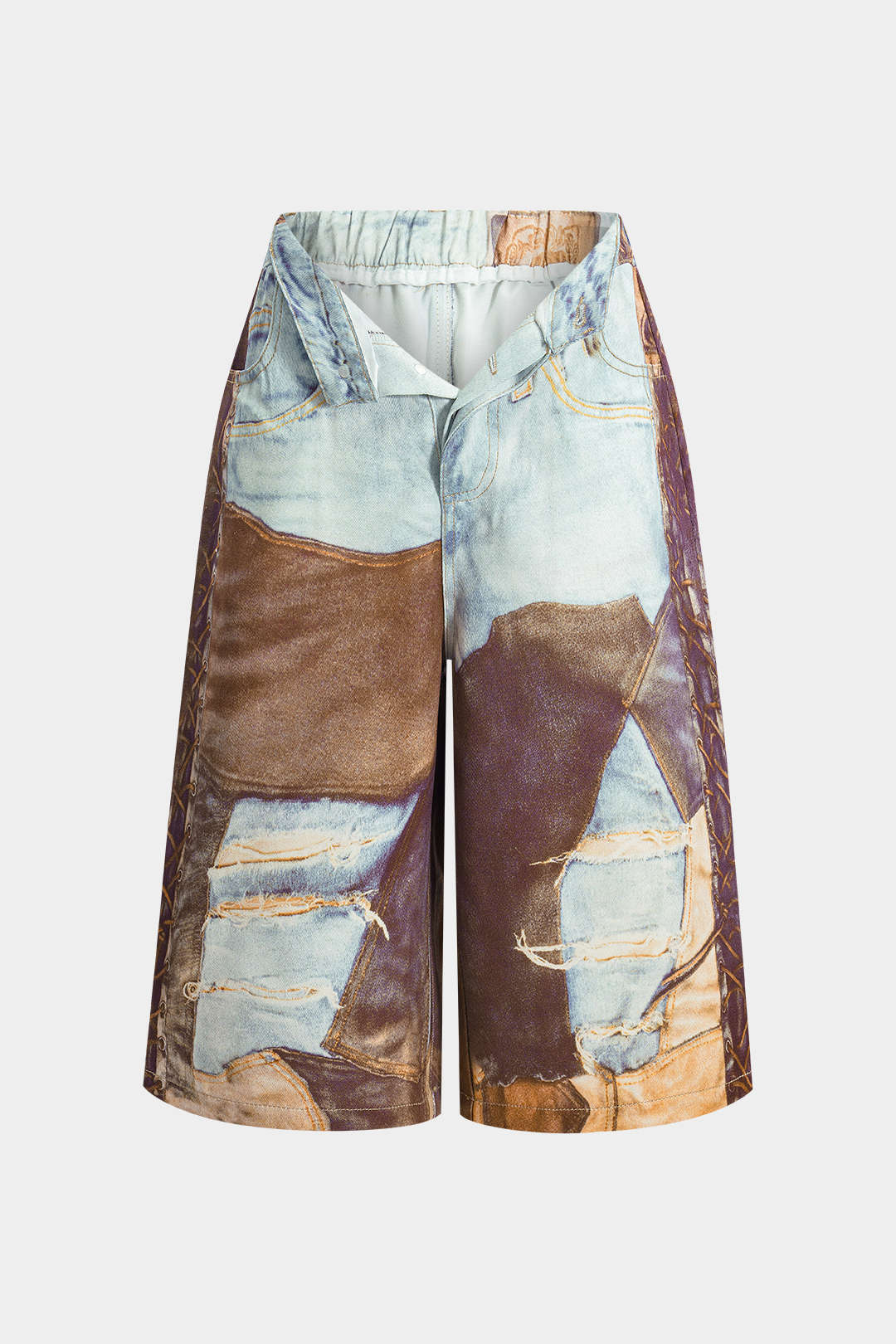Shorts Anchos De Cadena Para Mujer Verano Elegante