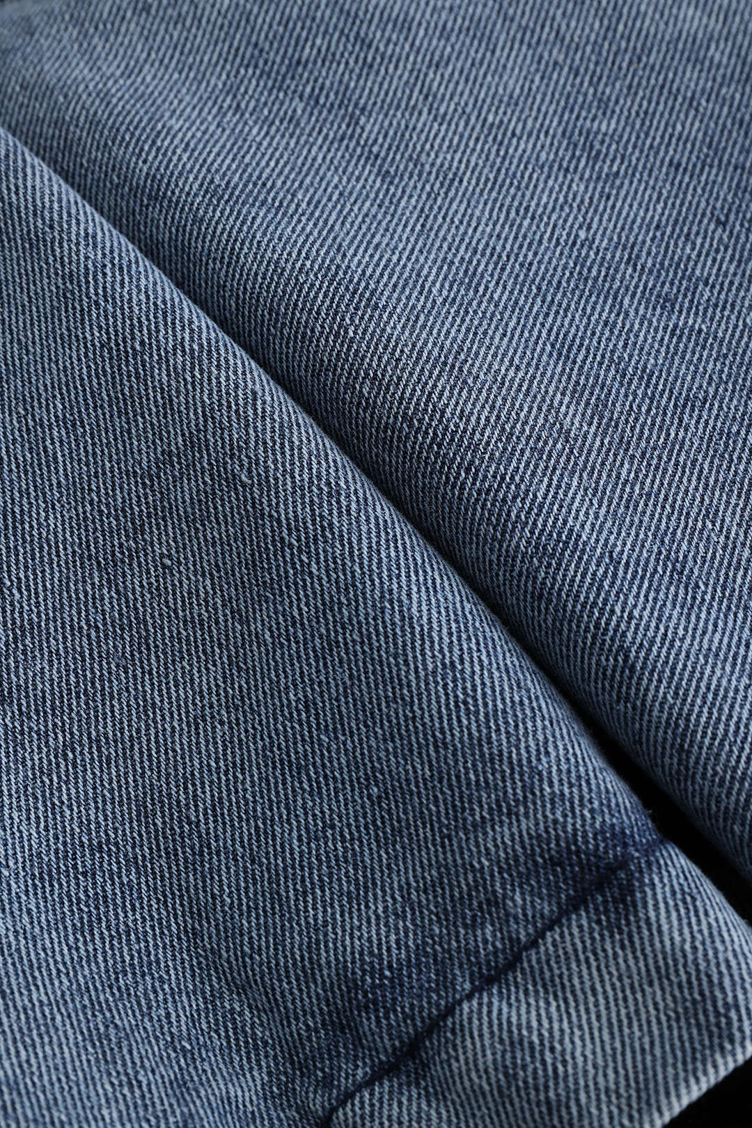 Denim Patchwork Long-Sleeve Hoodie