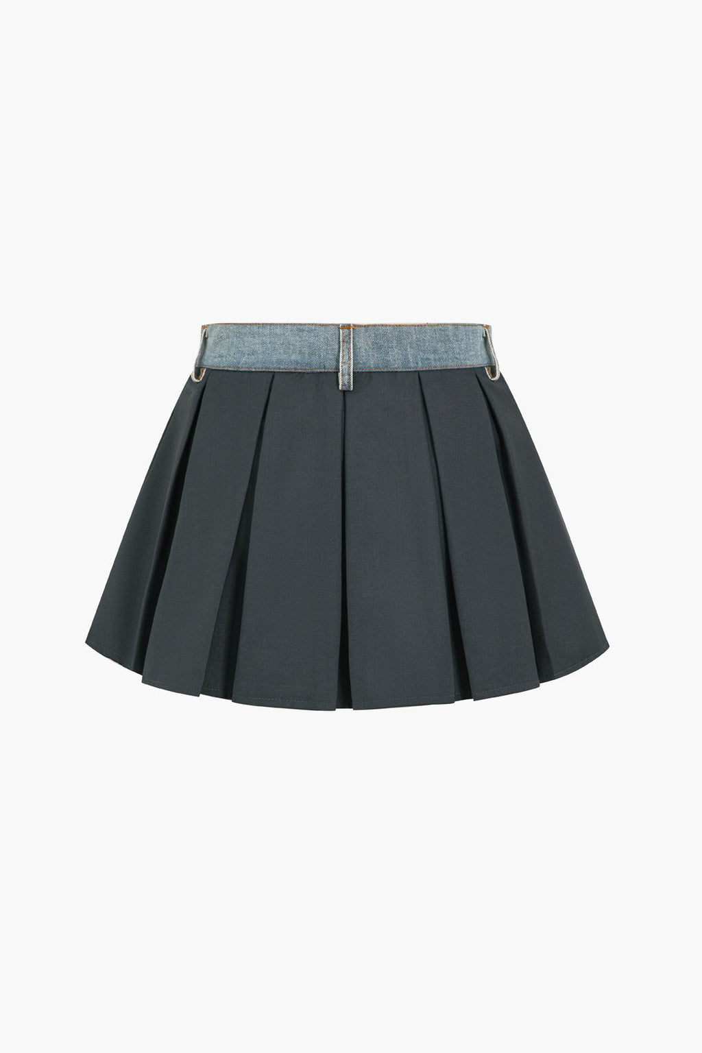 חצאית מיני ג'ינס עם טלאים 