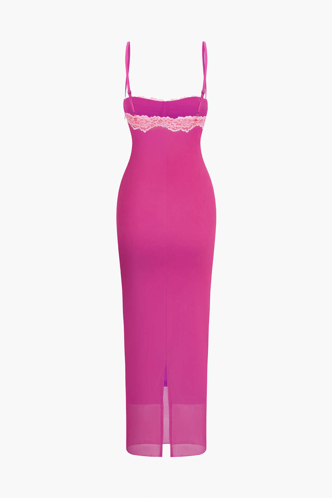 Vestido Midi Con Encaje Detallado Y Silueta Elegante Noche
