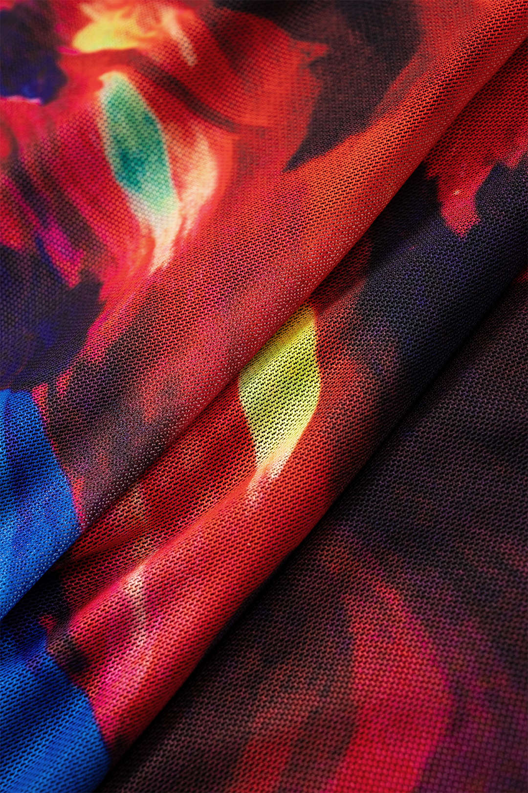 חצאית מוצלבת עם הדפס רשת מופשט 