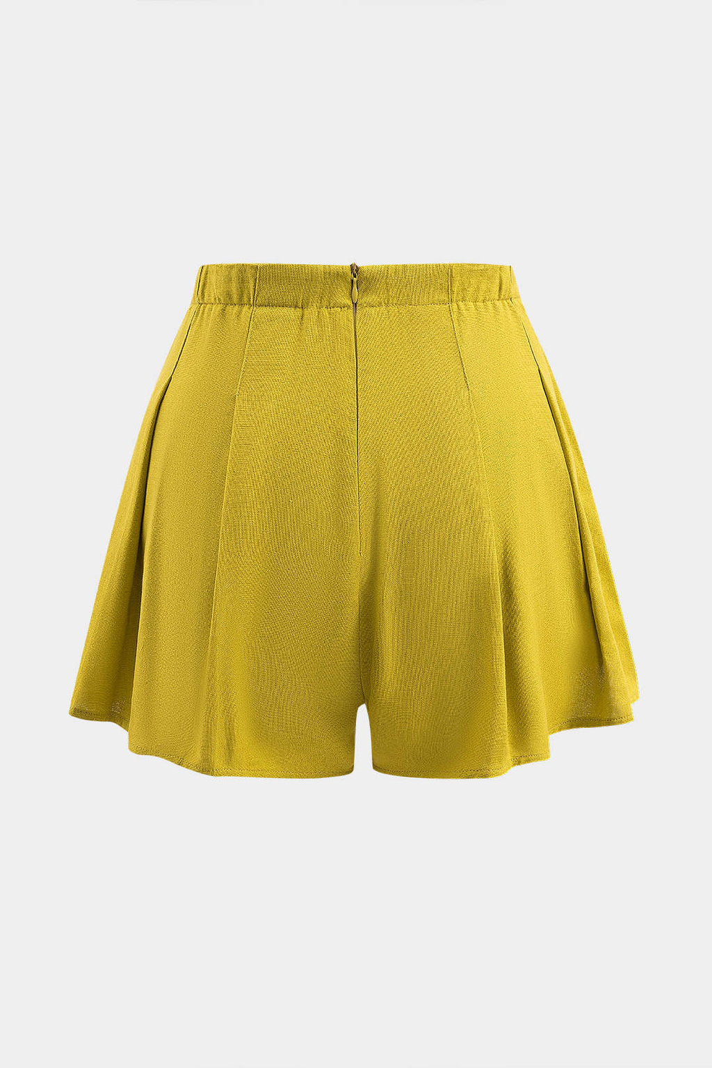 Shorts Plisados De Lino Con Cremallera Verano Ligero