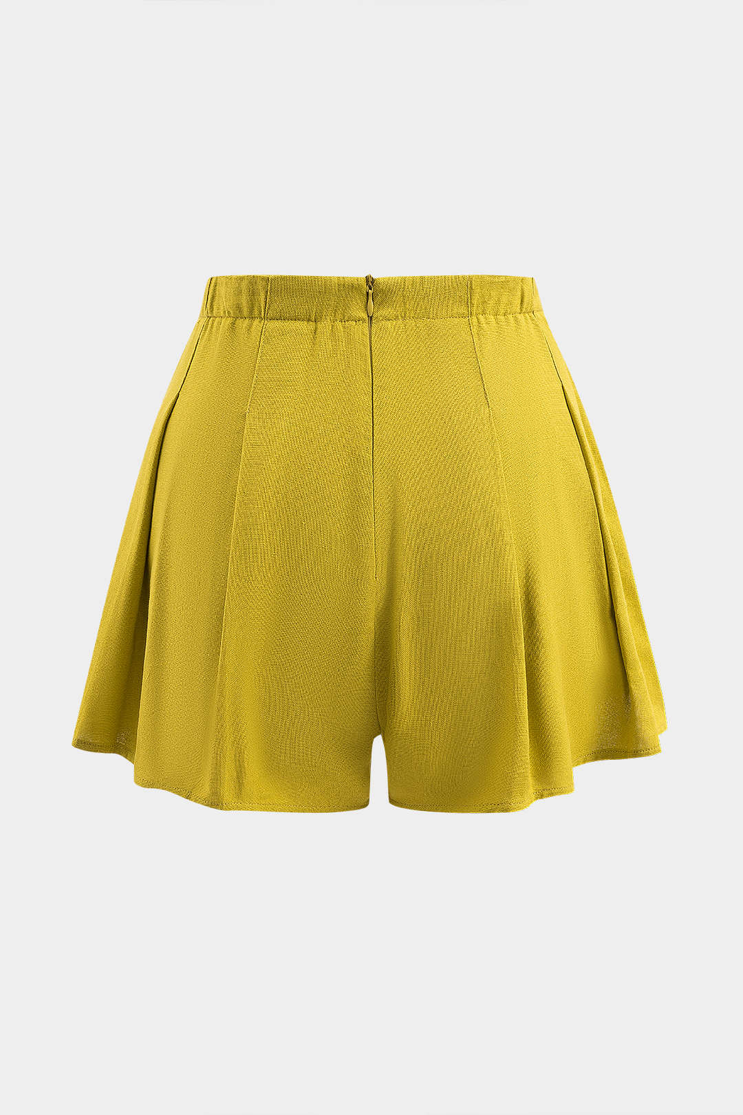 Shorts Plisados De Lino Con Cremallera Verano Ligero