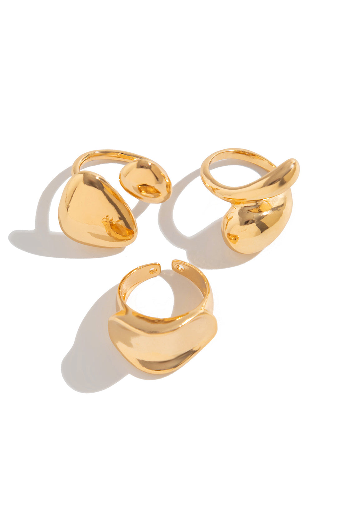 Anillos Irregulares Metálicos Texturas Minimalistas