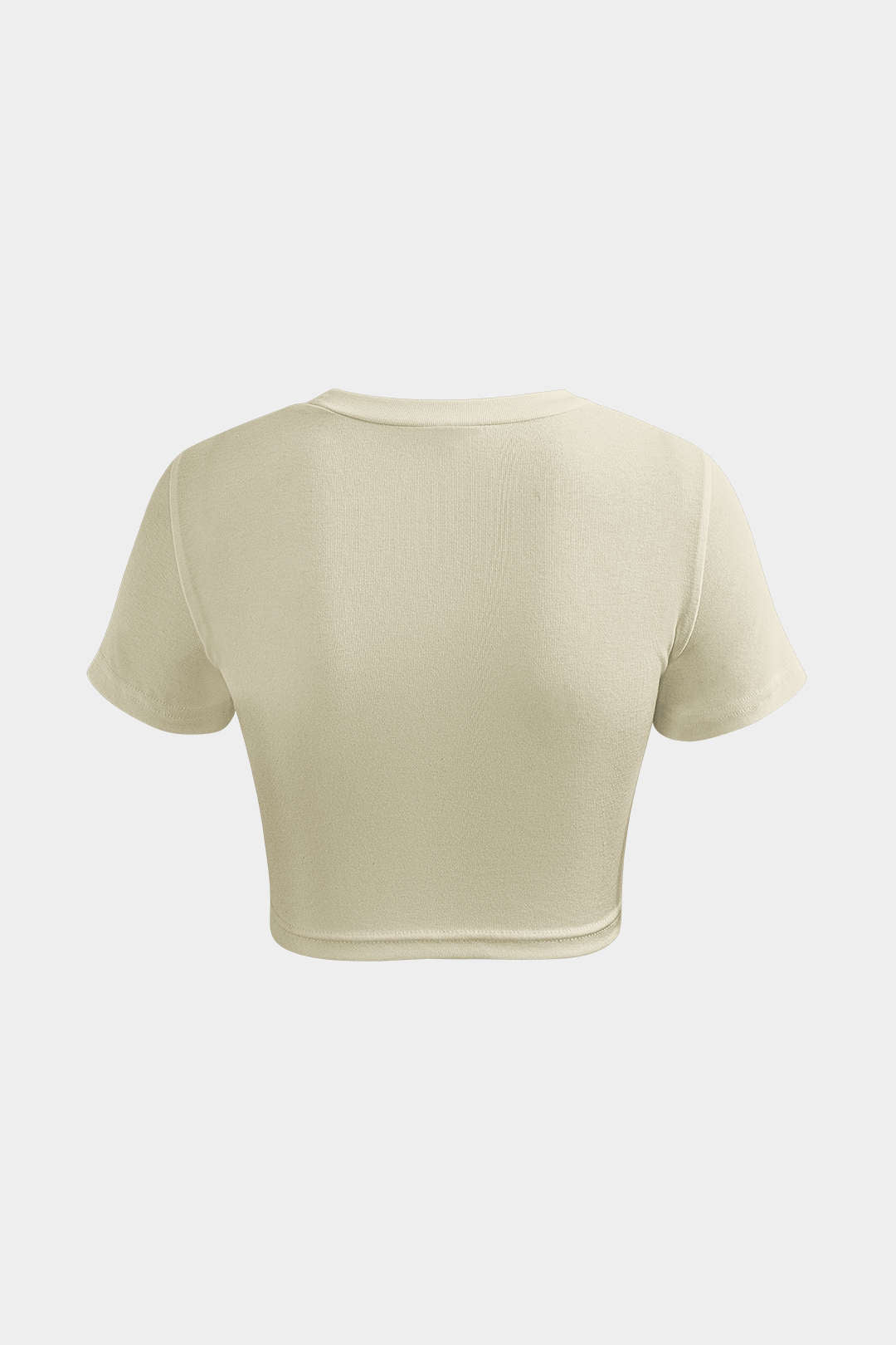 Camiseta Crop Twist Con Textura Suave Y Corte Moderno