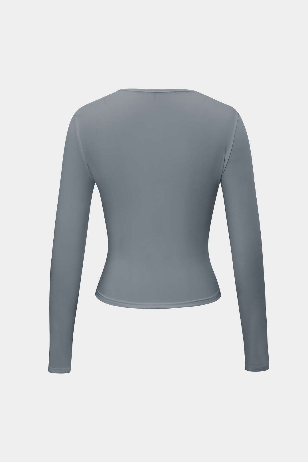 Blusa Minimalista Cuello Redondo Manga Larga Para Mujer