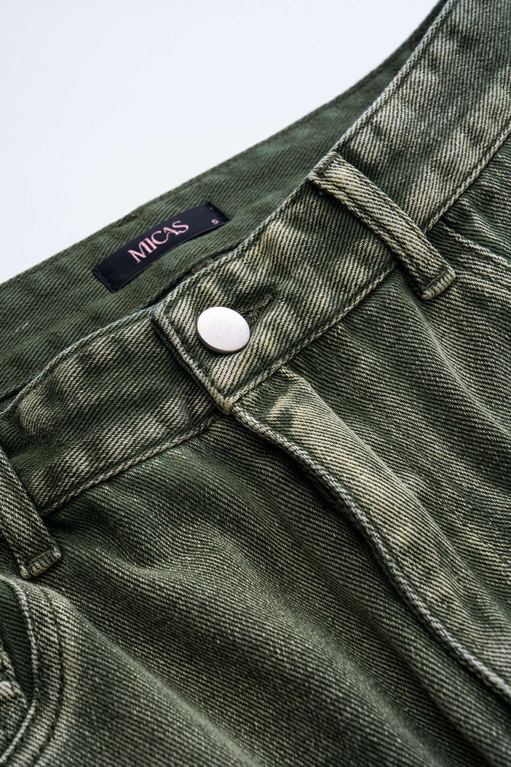 Jeans Cargo De Pierna Ancha Con Ombre Y Bolsillos Multiples