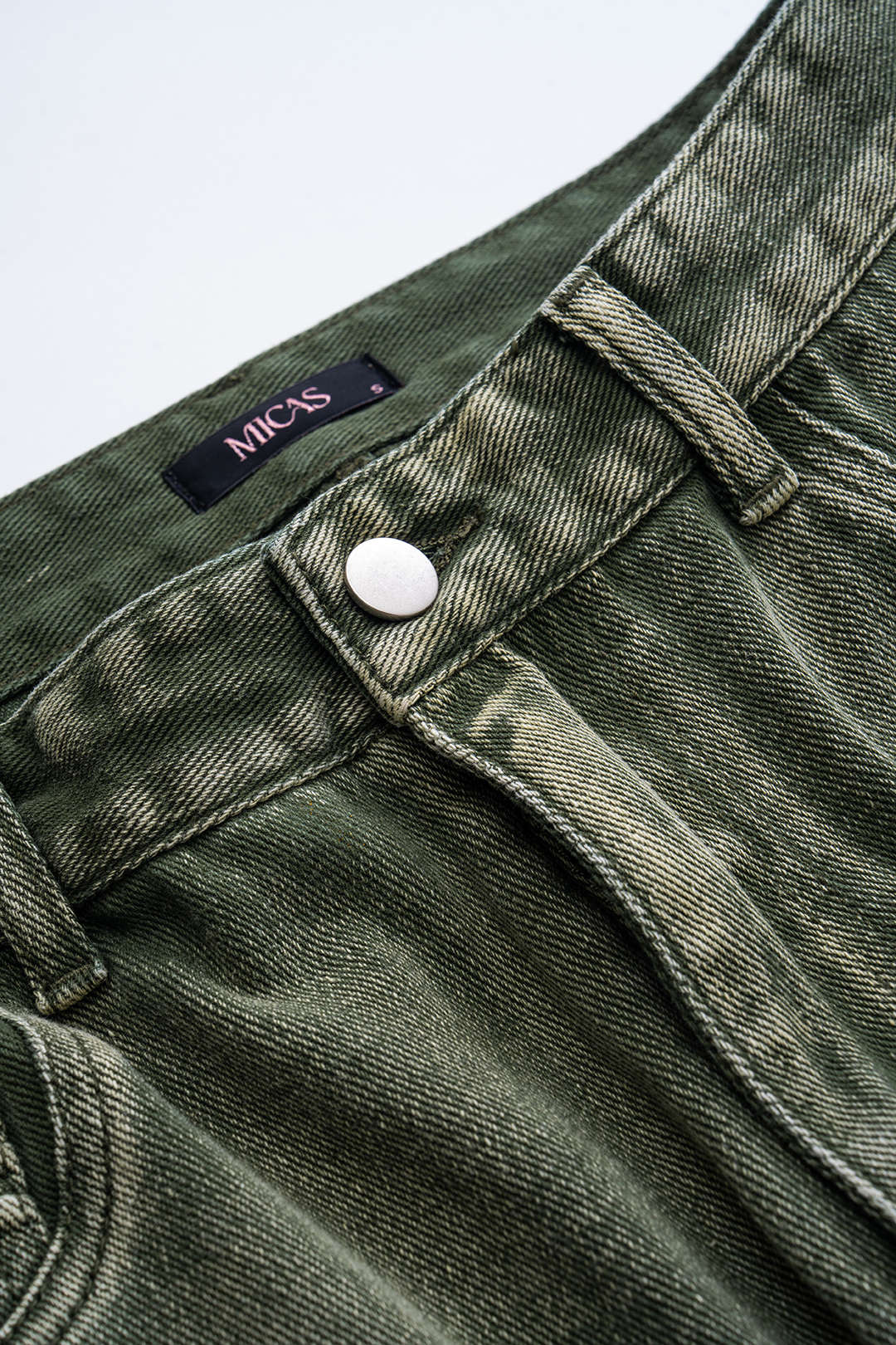 Jeans Cargo De Pierna Ancha Con Ombre Y Bolsillos Multiples