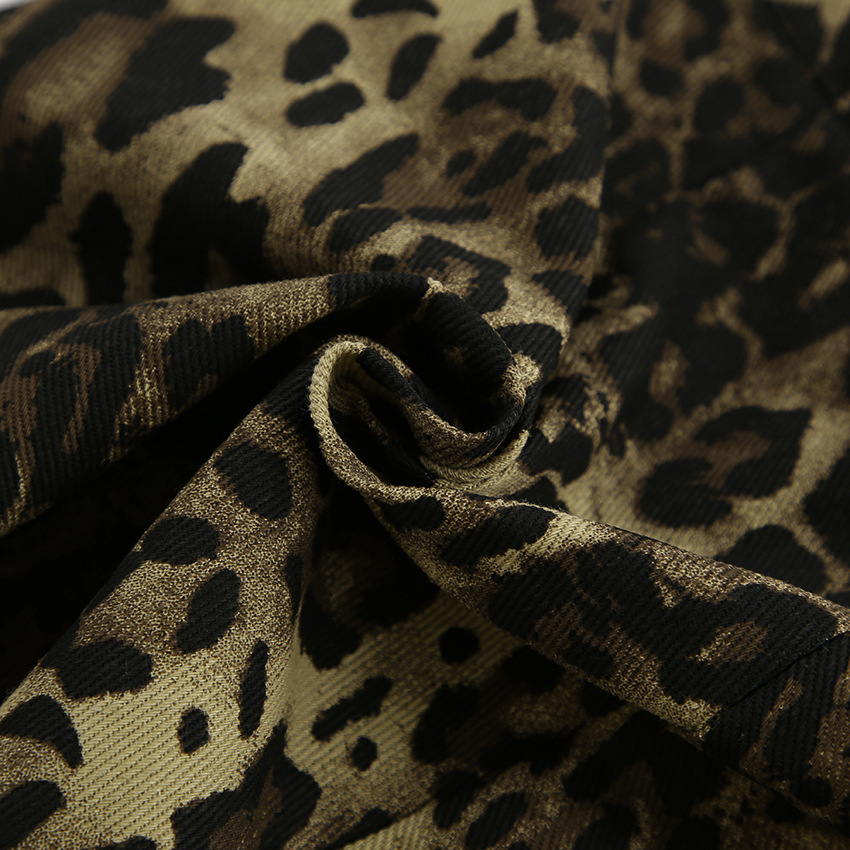 Falda Mini Estampado Leopardo Silueta Clásica Elegante