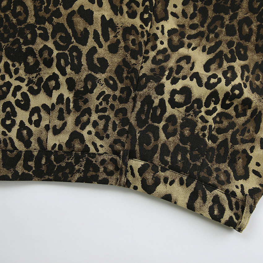 Falda Mini Estampado Leopardo Silueta Clásica Elegante