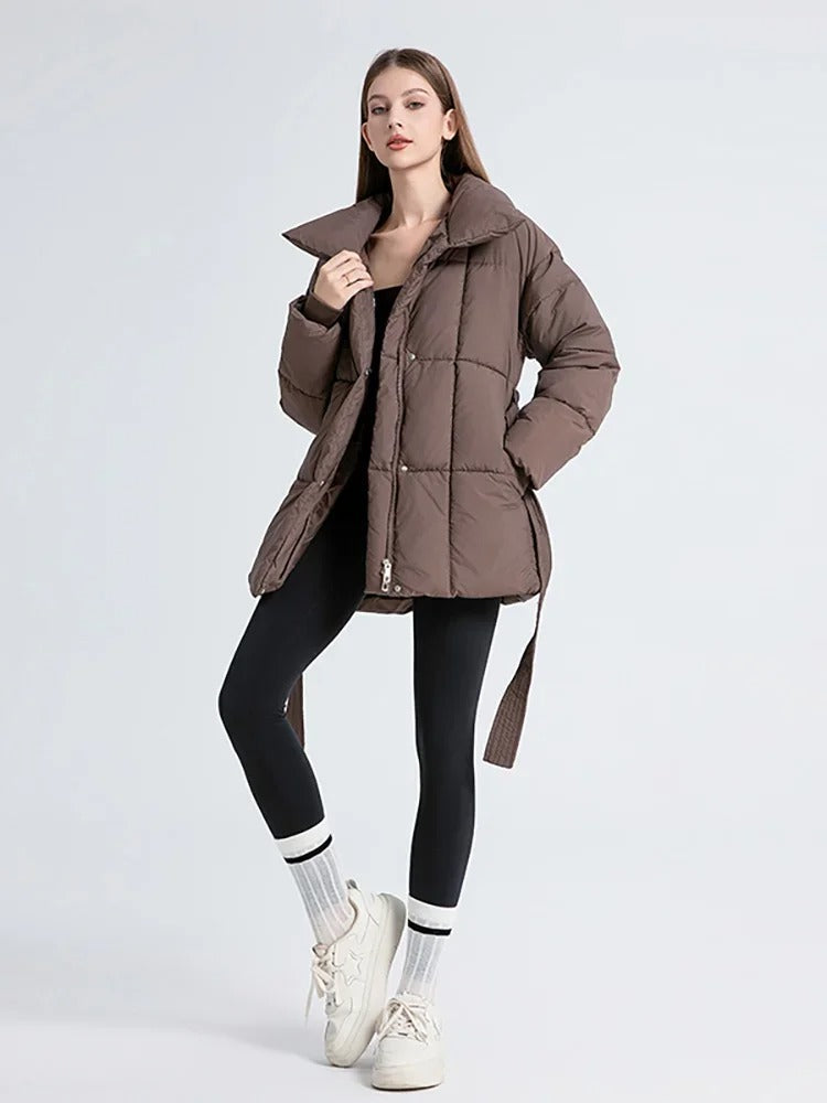 Abrigo Rasel Silueta Elegante Con Tela Suave Caliente