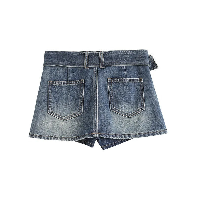 Falda Mini Edge Con Detalles Desgastados Para Calles