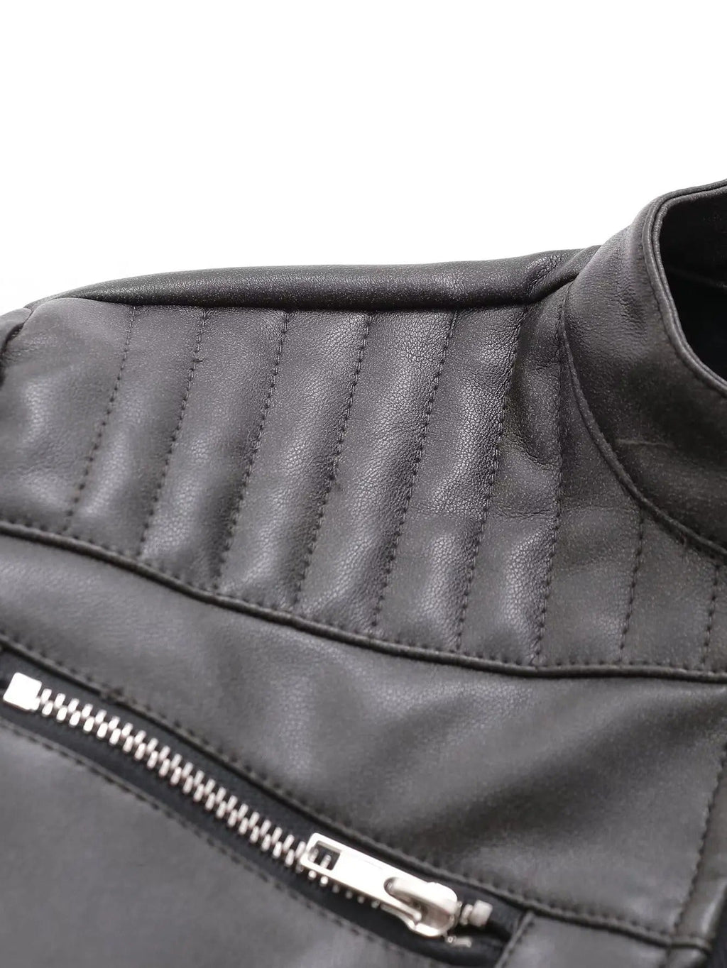 Chaqueta De Cuero Retro Estilo Vintage Muy Corta Mujer