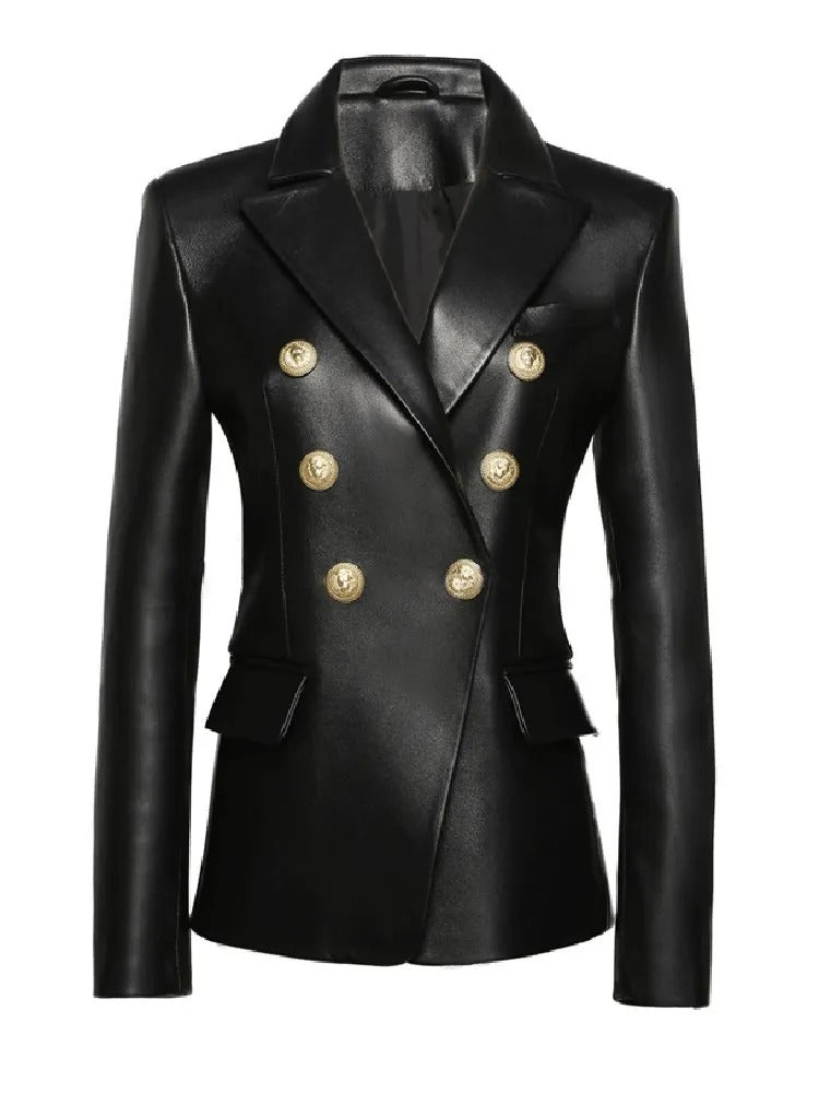 Chaqueta de Cuero Glint Silueta Elegante Confianza Moderna