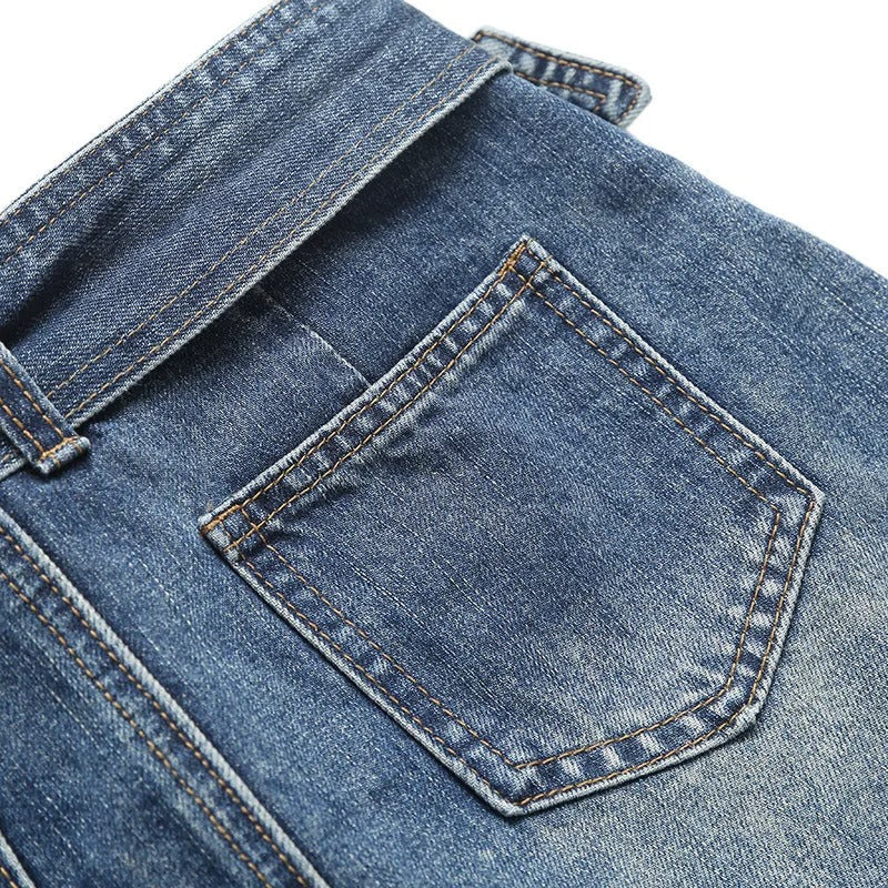 Falda Mini Edge Con Detalles Desgastados Para Calles
