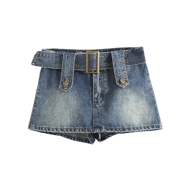 Falda Mini Edge Con Detalles Desgastados Para Calles
