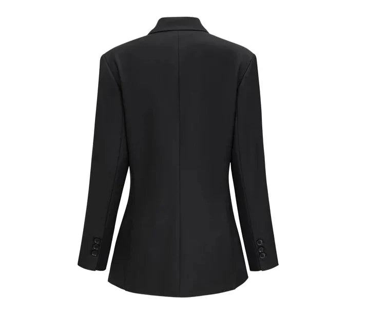 Blazer Slant Silueta Moderna con Detalles Elegantes